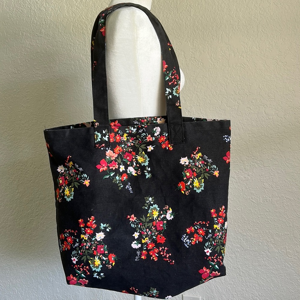 LOFT Canvas Floral Tote Bag